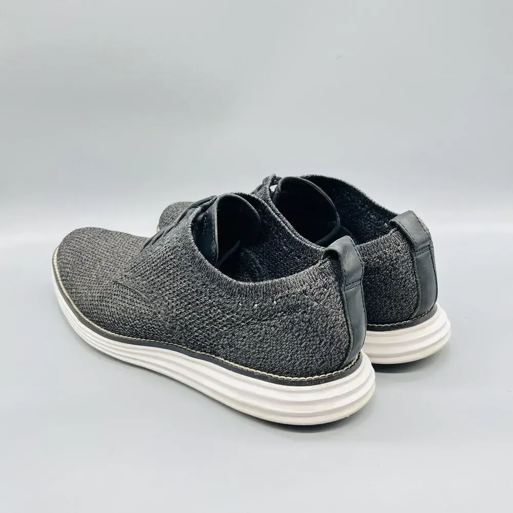 Cole Haan Shoes Mens 12 Gray Knit Lace Up Casual Sneakers Comfort Lightweight